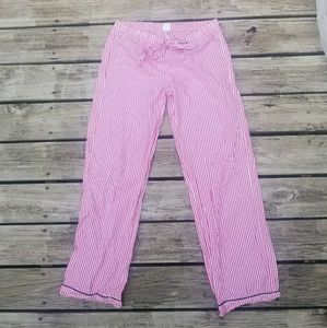 PINK Striped Glitter Pajama Pants Sz S